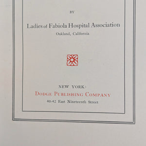 Thoughts by Ladies of Fabiola Hospital Association (RARE Decorative Binding), 1901 📜🏥✨