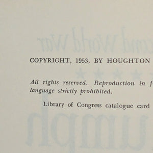 Triumph and Tragedy, by Winston S. Churchill, (RARE, First American Edition), 1953 ⚔️📜🏆