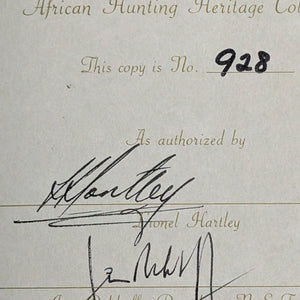 Hunter's Heartbeat by Lionel A.H. Hartley (Signed Limited Edition No. 928), 1985 🦒🌍🦆