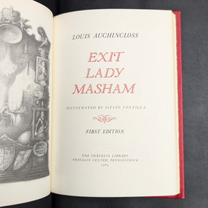 Exit Lady Masham by Louis Auchincloss (Signed Limited First Edition), 1983 📜✍️👑
