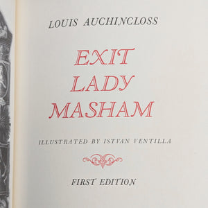 Exit Lady Masham by Louis Auchincloss (Signed Limited First Edition), 1983 📜✍️👑