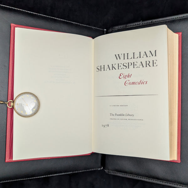 William Shakespeare, Eight Comedies by The Franklin Library (Leather Bound, RARE), 1978. 📜🏛️🇬🇧
