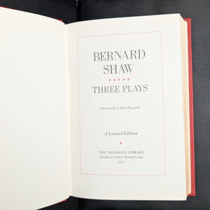 Bernard Shaw: Three Plays by Bernard Shaw (The Franklin Library Limited Edition), 1979 🎭📚📜