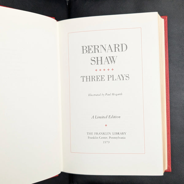 Bernard Shaw: Three Plays by Bernard Shaw (The Franklin Library Limited Edition), 1979 🎭📚📜