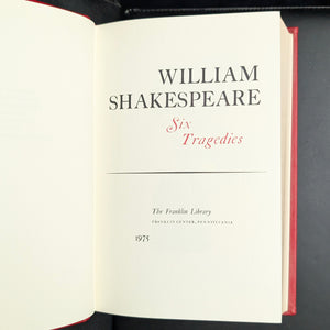 William Shakespeare, Tragedies by The Franklin Library (Leather Bound, RARE), 1975. 📜🏛️🇬🇧