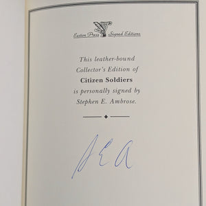 Citizen Soldiers by Stephen E. Ambrose (Signed Collectors Edition), 1997 📜✍️🎖️
