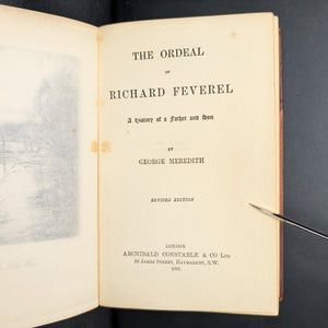 George Meredith, "The Ordeal of Richard Feverel" (Rare Revised Edition), 1905 📜✨📖