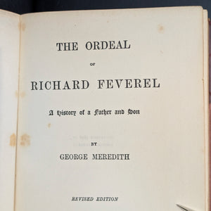 George Meredith, "The Ordeal of Richard Feverel" (Rare Revised Edition), 1905 📜✨📖