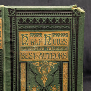 Half-Hours With The Best Authors, by Charles Knight (ed.), (Decorative Binding, Illustrated), Undated 📜✍️🇬🇧