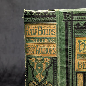 Half-Hours With The Best Authors, by Charles Knight (ed.), (Decorative Binding, Illustrated), Undated 📜✍️🇬🇧