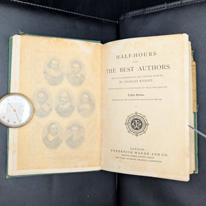 Half-Hours With The Best Authors, by Charles Knight (ed.), (Decorative Binding, Illustrated), Undated 📜✍️🇬🇧