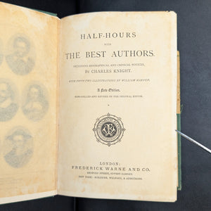 Half-Hours With The Best Authors, by Charles Knight (ed.), (Decorative Binding, Illustrated), Undated 📜✍️🇬🇧
