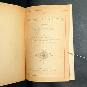 The Poems of Goethe by Johann Wolfgang von Goethe (Crowell's Red Line Poets Edition), 1882 📜✨🇩🇪