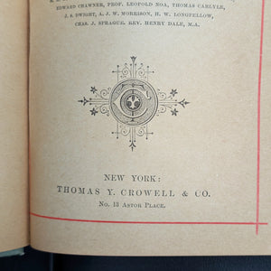 The Poems of Goethe by Johann Wolfgang von Goethe (Crowell's Red Line Poets Edition), 1882 📜✨🇩🇪