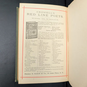 The Poems of Goethe by Johann Wolfgang von Goethe (Crowell's Red Line Poets Edition), 1882 📜✨🇩🇪