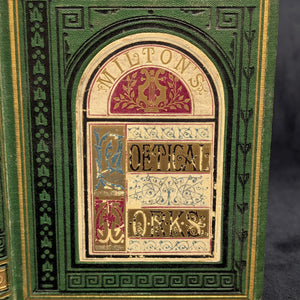 The Poetical Works of John Milton, by John Milton, (Illustrated, Decorative Binding), 1872 ✒️📜🏛️