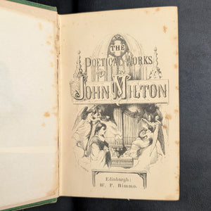 The Poetical Works of John Milton, by John Milton, (Illustrated, Decorative Binding), 1872 ✒️📜🏛️