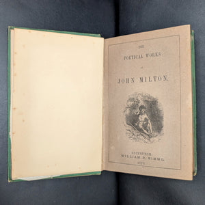 The Poetical Works of John Milton, by John Milton, (Illustrated, Decorative Binding), 1872 ✒️📜🏛️