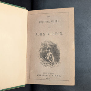 The Poetical Works of John Milton, by John Milton, (Illustrated, Decorative Binding), 1872 ✒️📜🏛️