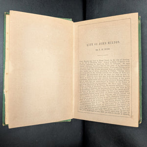 The Poetical Works of John Milton, by John Milton, (Illustrated, Decorative Binding), 1872 ✒️📜🏛️