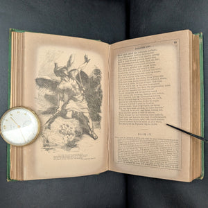 The Poetical Works of John Milton, by John Milton, (Illustrated, Decorative Binding), 1872 ✒️📜🏛️
