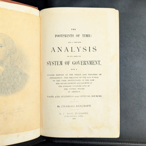 The Footprints of Time by Chapels Bancroft (RARE Multi-Layered Provenance), 1878 📜🇺🇸🏛️