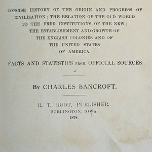 The Footprints of Time by Chapels Bancroft (RARE Multi-Layered Provenance), 1878 📜🇺🇸🏛️