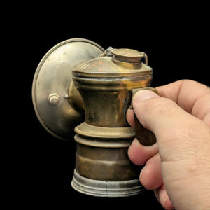 Vintage Brass Carbide Lamp by Auto-Lite (Industrial Artifact, RARE), 1931 ⛏️🔦🇺🇸