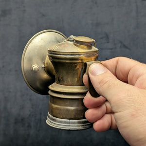 Vintage Brass Carbide Lamp by Auto-Lite (Industrial Artifact, RARE), 1931 ⛏️🔦🇺🇸