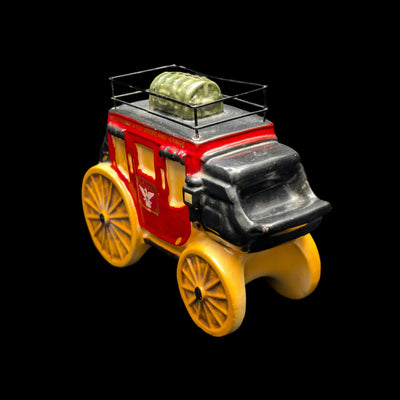 Vintage Wells Fargo Stagecoach Coin Bank by Unknown Maker (Americana, Wild West), Circa 1950s 🐴💰🤠