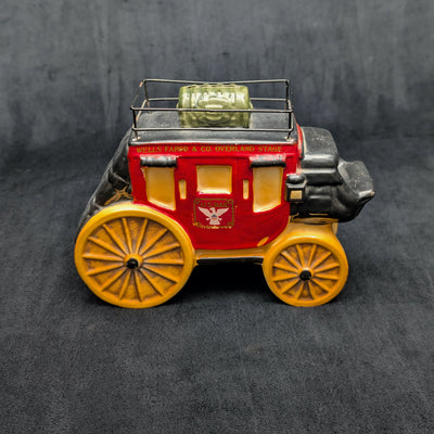 Vintage Wells Fargo Stagecoach Coin Bank by Unknown Maker (Americana, Wild West), Circa 1950s 🐴💰🤠
