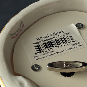 Royal Albert Musical Flower Basket – Old Country Roses (RARE 1962 Launch Year), "Fur Elise" 🎶🌹🇬🇧