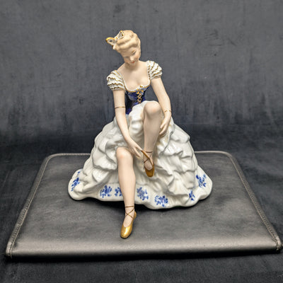 Wallendorf „Lady Cobalt“ Porzellanfigur (SELTEN, Deutschland), ca. Anfang des 20. Jahrhunderts 🩰🇩🇪👑