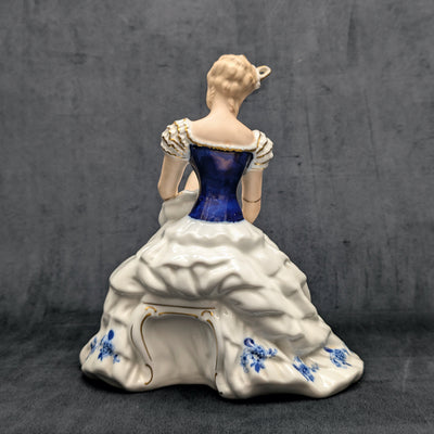 Wallendorf „Lady Cobalt“ Porzellanfigur (SELTEN, Deutschland), ca. Anfang des 20. Jahrhunderts 🩰🇩🇪👑