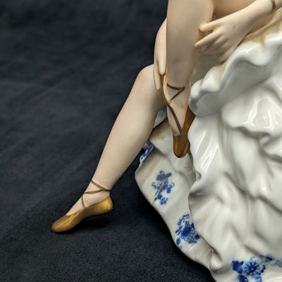 Wallendorf „Lady Cobalt“ Porzellanfigur (SELTEN, Deutschland), ca. Anfang des 20. Jahrhunderts 🩰🇩🇪👑