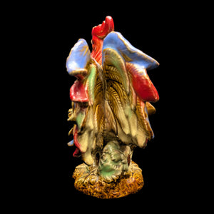 Vintage Hand-Painted Ceramic Rooster Figurine by Unknown Maker (Countryside, Rustic), Circa 1960s-1970s 🐓🎨🏡