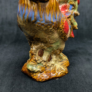 Vintage Hand-Painted Ceramic Rooster Figurine by Unknown Maker (Countryside, Rustic), Circa 1960s-1970s 🐓🎨🏡