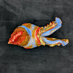 Vintage Hand-Painted Ceramic Rooster Figurine by Unknown Maker (Countryside, Rustic), Circa 1960s-1970s 🐓🎨🏡