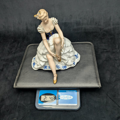 Wallendorf „Lady Cobalt“ Porzellanfigur (SELTEN, Deutschland), ca. Anfang des 20. Jahrhunderts 🩰🇩🇪👑