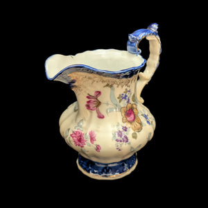 Antique Hand-Painted Porcelain Pitcher – "EST 1820" Mark, Victorian Floral & Gilt, c. 1900 🏺🌸✨