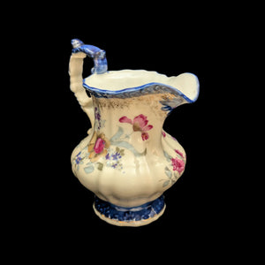 Antique Hand-Painted Porcelain Pitcher – "EST 1820" Mark, Victorian Floral & Gilt, c. 1900 🏺🌸✨