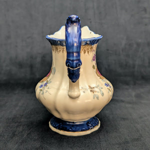 Antique Hand-Painted Porcelain Pitcher – "EST 1820" Mark, Victorian Floral & Gilt, c. 1900 🏺🌸✨