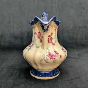Antique Hand-Painted Porcelain Pitcher – "EST 1820" Mark, Victorian Floral & Gilt, c. 1900 🏺🌸✨