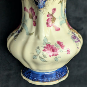 Antique Hand-Painted Porcelain Pitcher – "EST 1820" Mark, Victorian Floral & Gilt, c. 1900 🏺🌸✨
