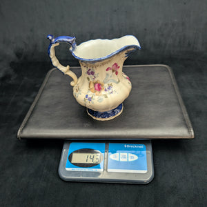 Antique Hand-Painted Porcelain Pitcher – "EST 1820" Mark, Victorian Floral & Gilt, c. 1900 🏺🌸✨