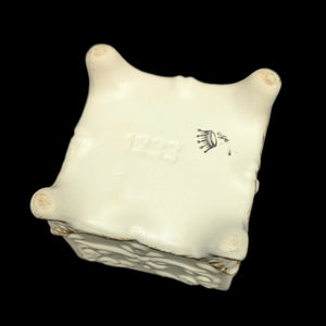 复古卡波迪蒙特风格瓷器咖啡研磨机雕像（意大利）