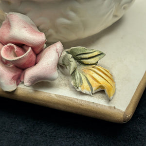 复古卡波迪蒙特风格瓷器咖啡研磨机雕像（意大利）