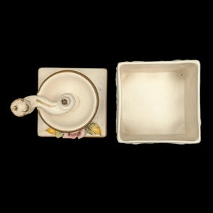 复古卡波迪蒙特风格瓷器咖啡研磨机雕像（意大利）