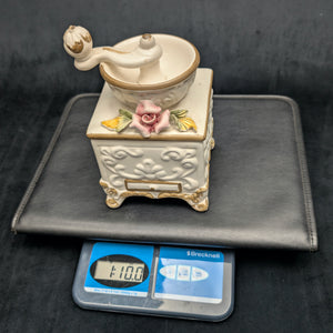 复古卡波迪蒙特风格瓷器咖啡研磨机雕像（意大利）