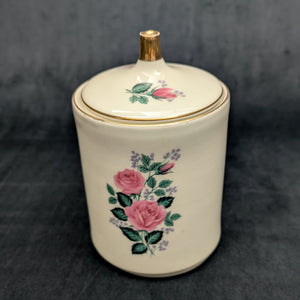 Vintage Porzellan-Rosendose aus Westdeutschland (handbemalt, Sammlerstück), ca. 1960er Jahre 🌹🏺🇩🇪